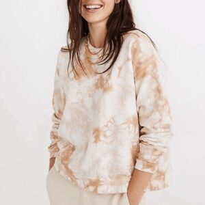 Madewell Tie Dye Swing Cropped Sweatshirt